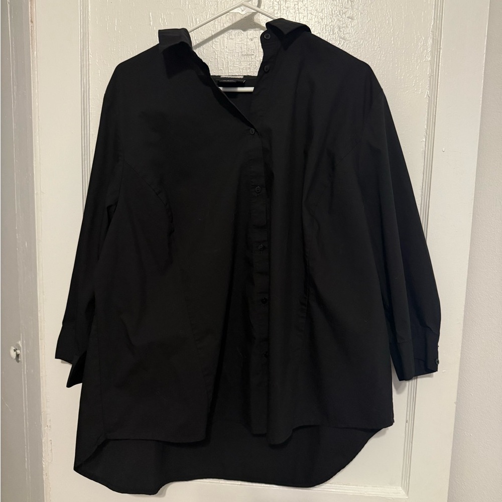 Liz Claiborne Black Button Down Shirt